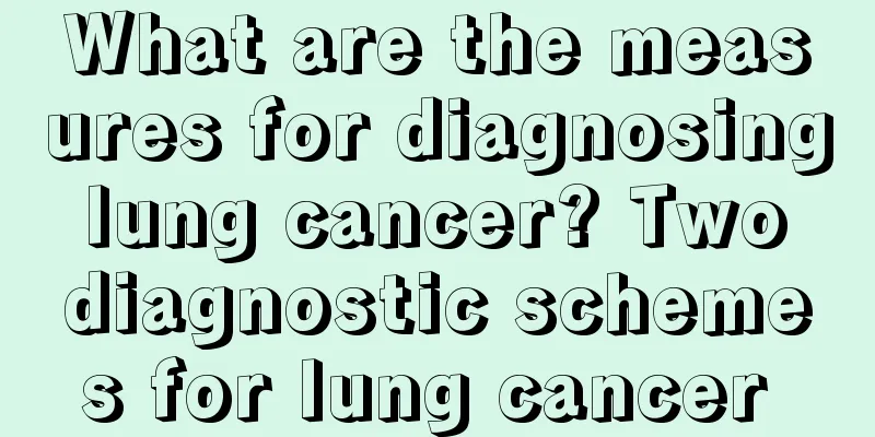 What are the measures for diagnosing lung cancer? Two diagnostic schemes for lung cancer 