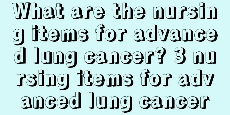 What are the nursing items for advanced lung cancer? 3 nursing items for advanced lung cancer