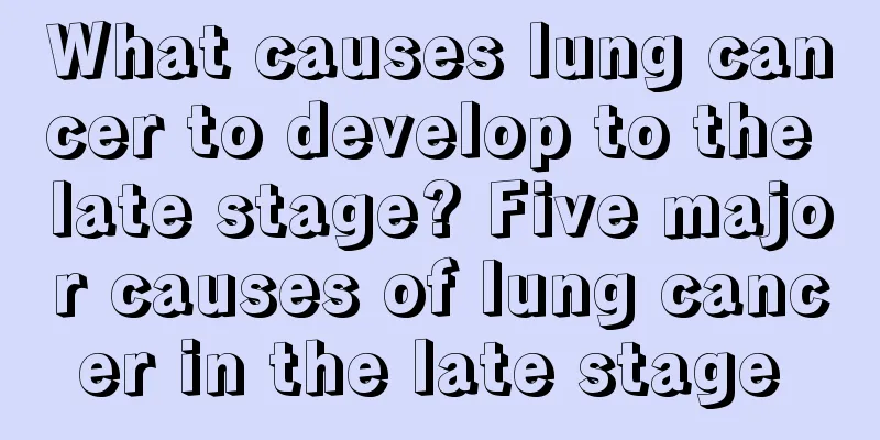 What causes lung cancer to develop to the late stage? Five major causes of lung cancer in the late stage 