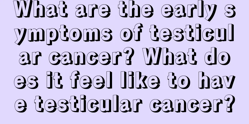 What are the early symptoms of testicular cancer? What does it feel like to have testicular cancer?
