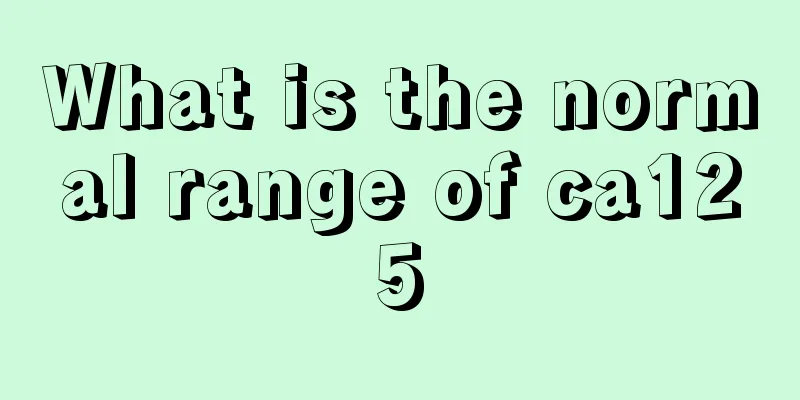 What is the normal range of ca125