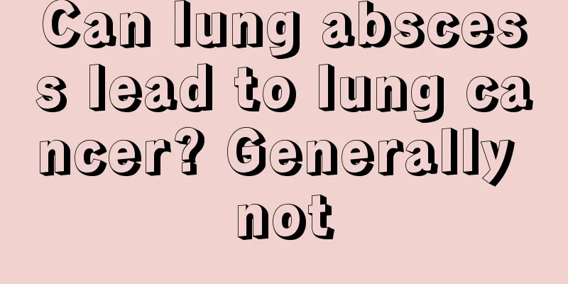 Can lung abscess lead to lung cancer? Generally not