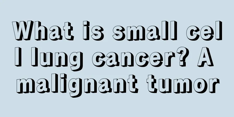 What is small cell lung cancer? A malignant tumor