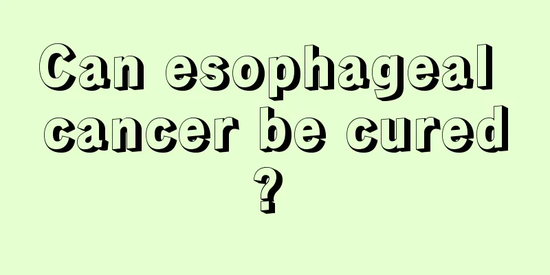 Can esophageal cancer be cured? 