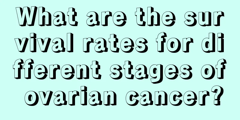 What are the survival rates for different stages of ovarian cancer?