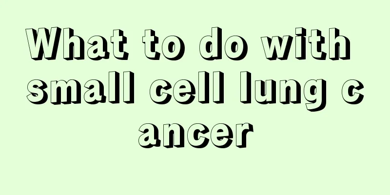What to do with small cell lung cancer