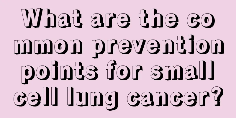 What are the common prevention points for small cell lung cancer?