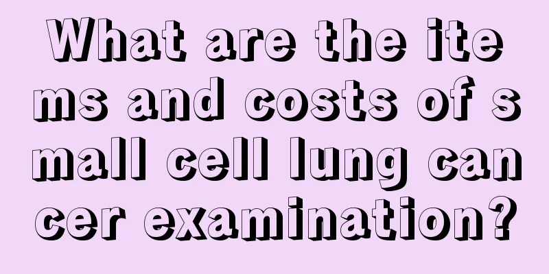 What are the items and costs of small cell lung cancer examination?