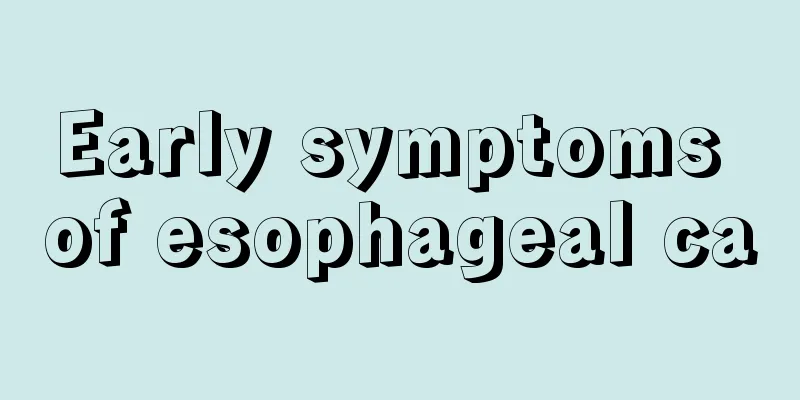 Early symptoms of esophageal ca