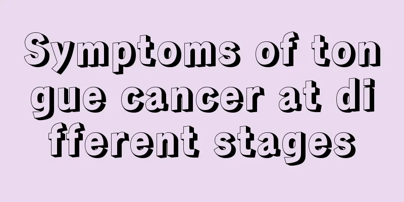 Symptoms of tongue cancer at different stages