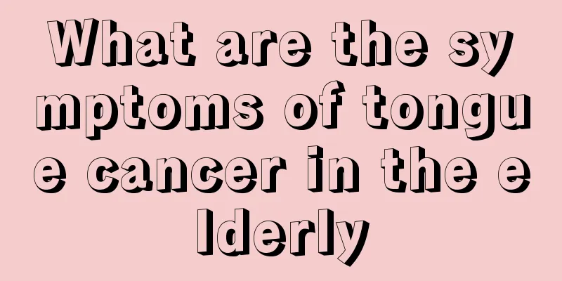 What are the symptoms of tongue cancer in the elderly