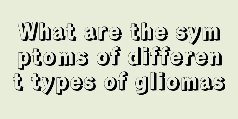 What are the symptoms of different types of gliomas