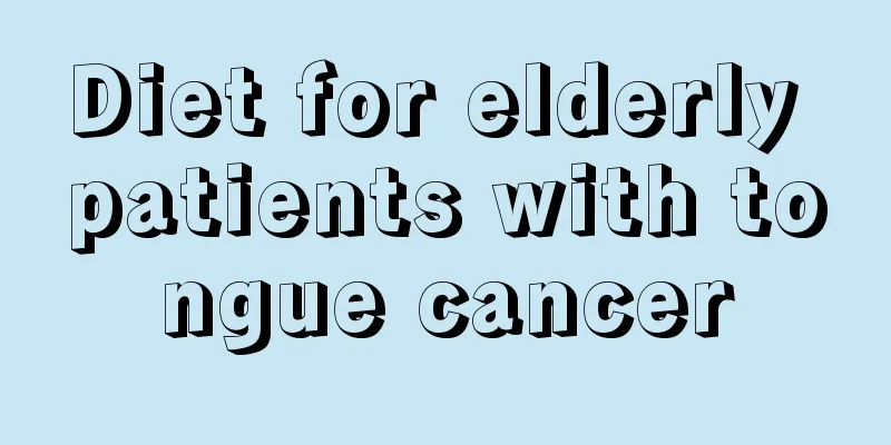 Diet for elderly patients with tongue cancer