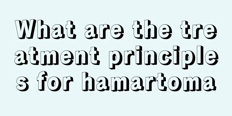 What are the treatment principles for hamartoma