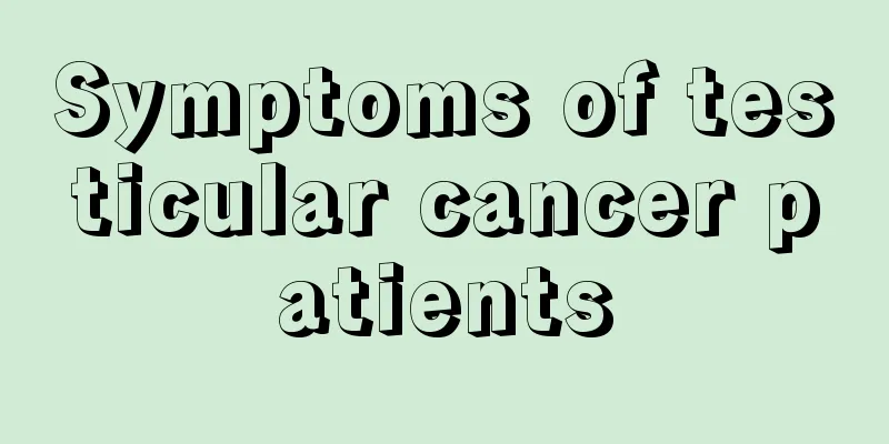 Symptoms of testicular cancer patients