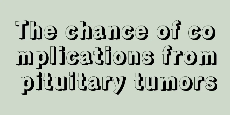 The chance of complications from pituitary tumors