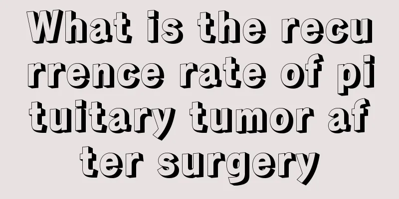 What is the recurrence rate of pituitary tumor after surgery