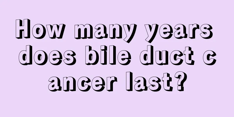 How many years does bile duct cancer last?