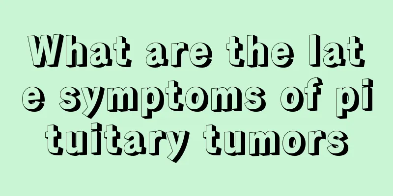 What are the late symptoms of pituitary tumors