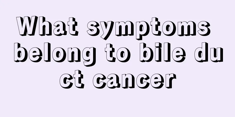 What symptoms belong to bile duct cancer