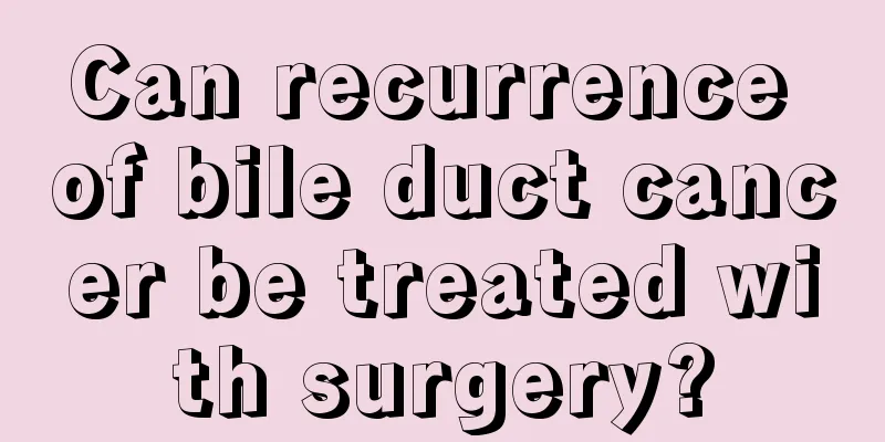 Can recurrence of bile duct cancer be treated with surgery?