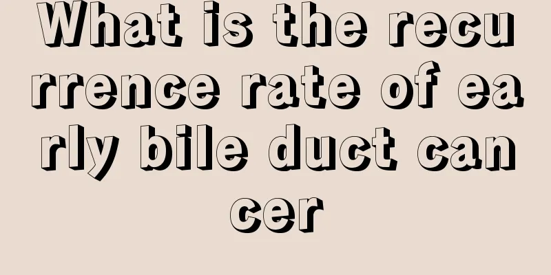 What is the recurrence rate of early bile duct cancer