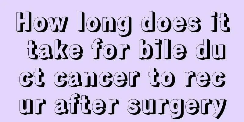 How long does it take for bile duct cancer to recur after surgery