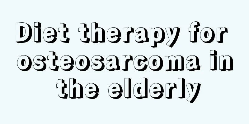 Diet therapy for osteosarcoma in the elderly
