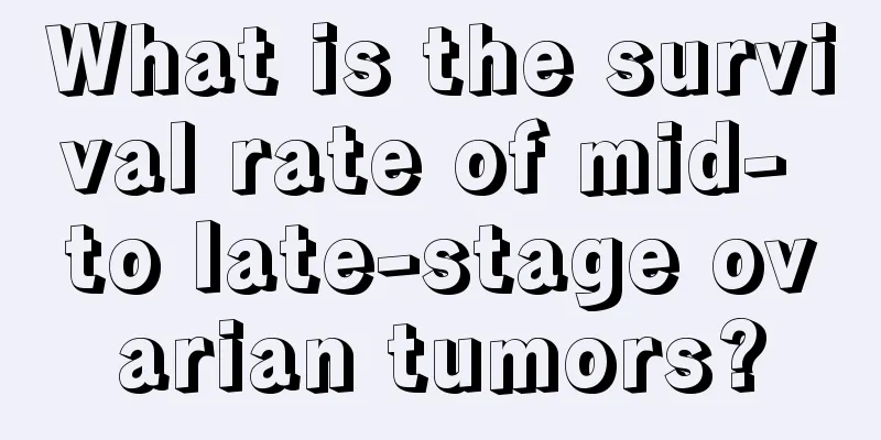 What is the survival rate of mid- to late-stage ovarian tumors?