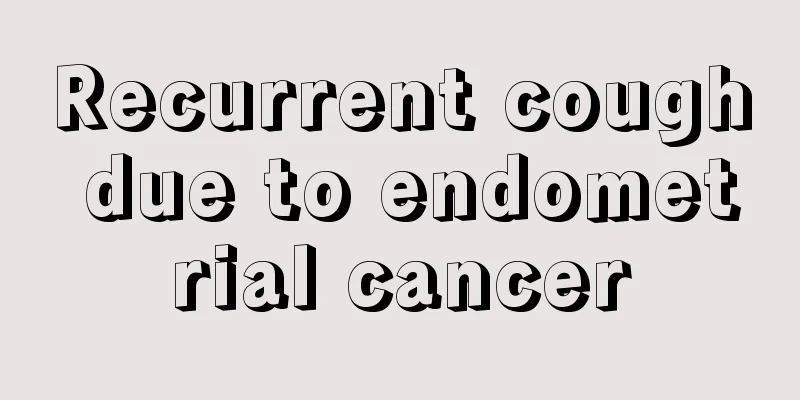 Recurrent cough due to endometrial cancer