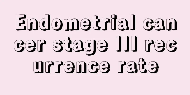 Endometrial cancer stage III recurrence rate