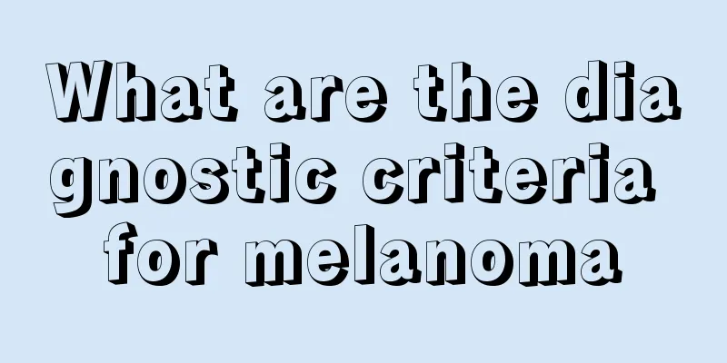 What are the diagnostic criteria for melanoma