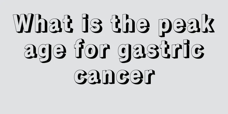 What is the peak age for gastric cancer