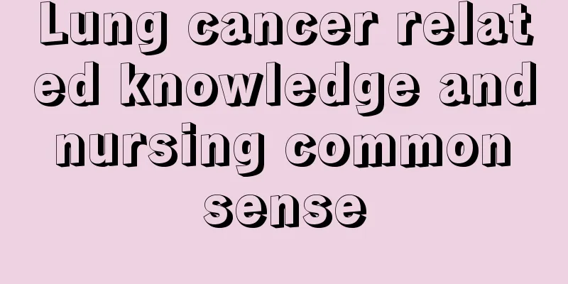 Lung cancer related knowledge and nursing common sense