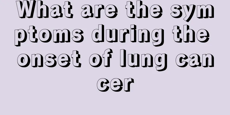 What are the symptoms during the onset of lung cancer