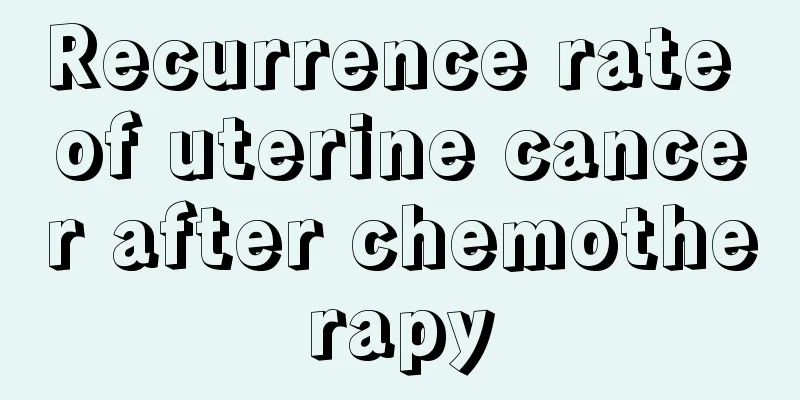 Recurrence rate of uterine cancer after chemotherapy