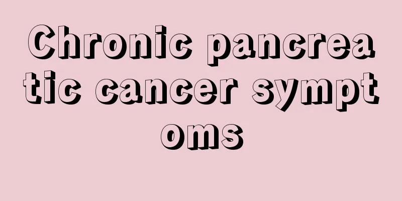 Chronic pancreatic cancer symptoms