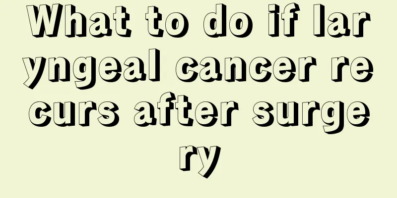 What to do if laryngeal cancer recurs after surgery
