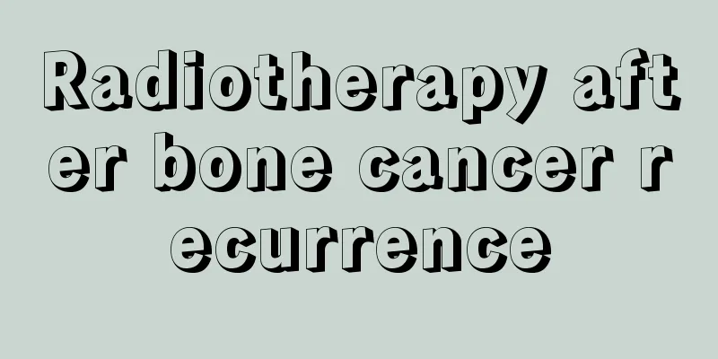Radiotherapy after bone cancer recurrence