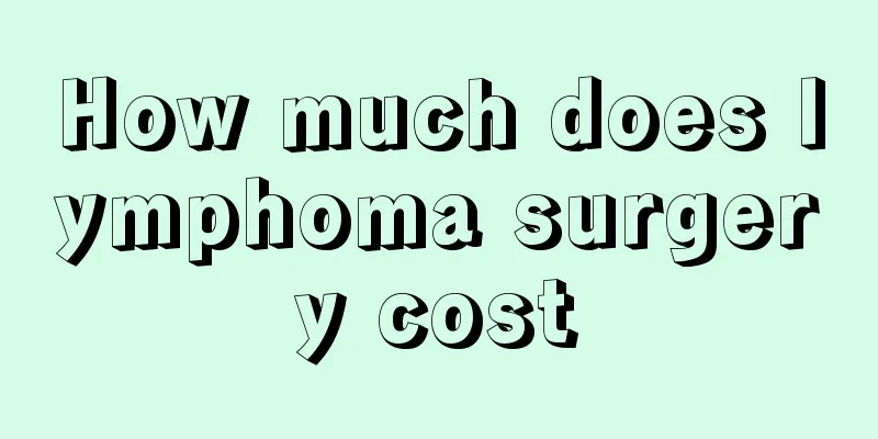 How much does lymphoma surgery cost