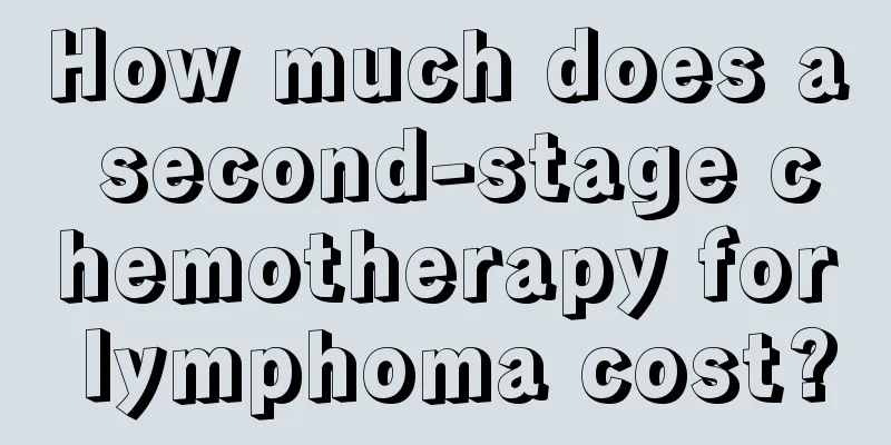 How much does a second-stage chemotherapy for lymphoma cost?