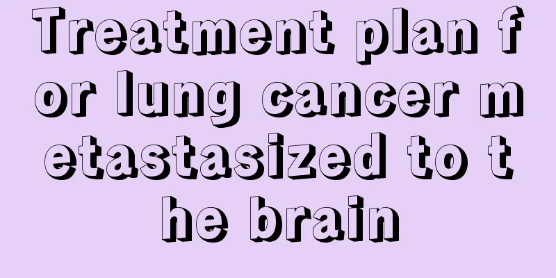 Treatment plan for lung cancer metastasized to the brain