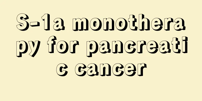 S-1a monotherapy for pancreatic cancer