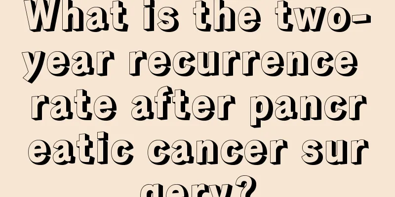 What is the two-year recurrence rate after pancreatic cancer surgery?