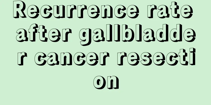 Recurrence rate after gallbladder cancer resection