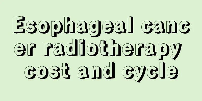 Esophageal cancer radiotherapy cost and cycle