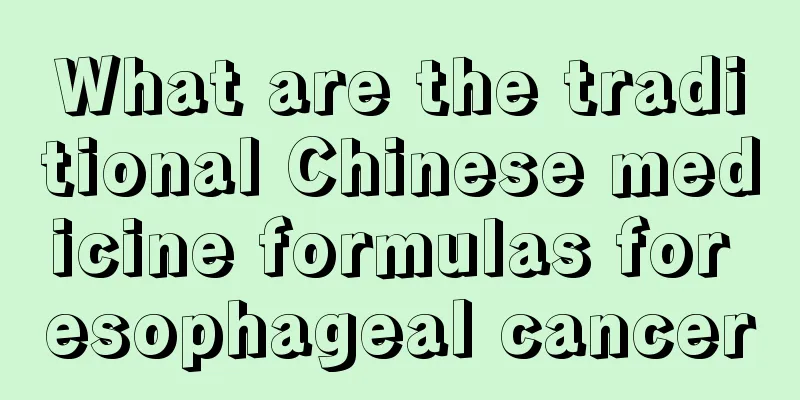 What are the traditional Chinese medicine formulas for esophageal cancer