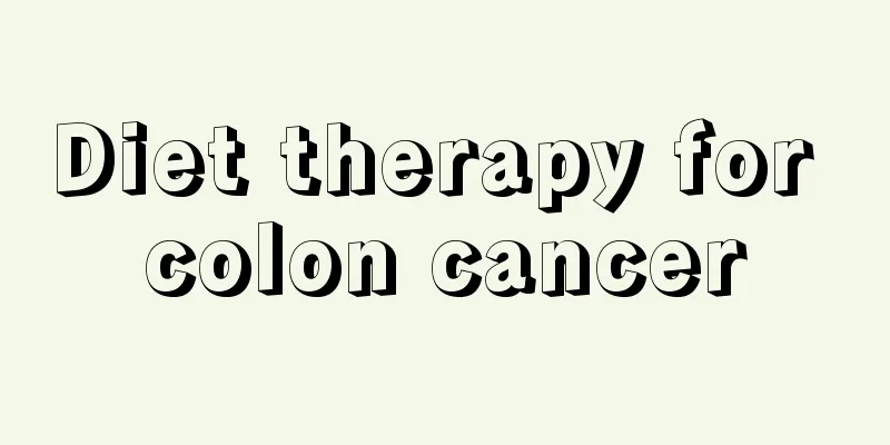 Diet therapy for colon cancer
