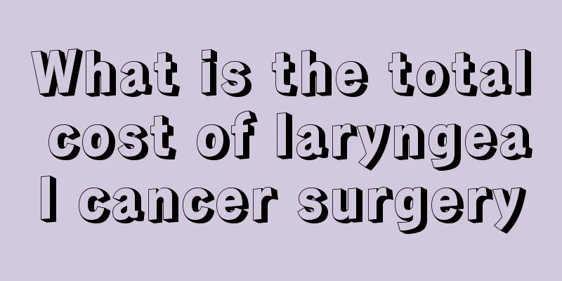 What is the total cost of laryngeal cancer surgery