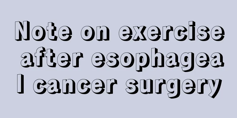 Note on exercise after esophageal cancer surgery